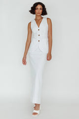 Philomena Midi Skirt White