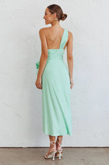 Island Time One-Shoulder Midi Dress Mint
