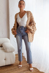 Moscow Chunky Knit Oversized Cardigan Oatmeal