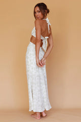 Paradise Found Cut-Out Midi Dress Floral Sage