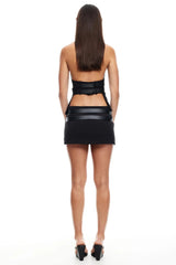 LIONESS Ethereal Buckle Skirt Onyx