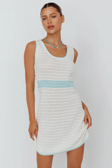 Mica Low Back Crochet Mini Dress