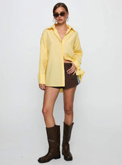 Thousand Miles Oversized Long Sleeve Top Yellow