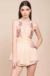 Meilani Collar Romper Nude