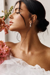 Minka Double Pearl Drop Earrings Gold