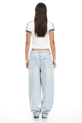 LIONESS On My Way Denim Jean Light Denim