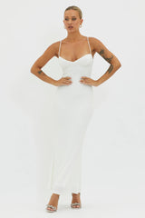 Lennox Elastic Back Bodycon Dress White