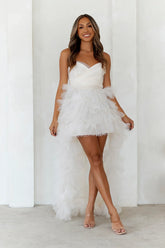 She's The Main Girl High Low Tulle Dress Champagne
