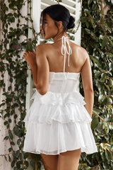 Joy Of Life Layered Ruffle Mini Dress Off White
