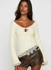 Hyacinthe Long Sleeve Top Cream