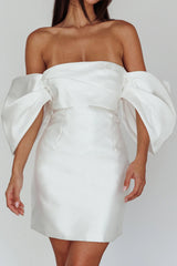 Magnolia Off-Shoulder Mini Dress White