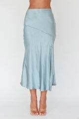 Well Versed Split Midi Skirt Sage