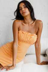 Tivoli Strapless Gathered Bust Mini Dress Mango