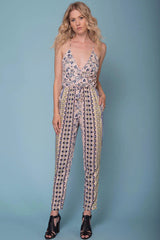 Harper Floral Jumpsuit Navy