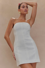 Maci Crepe Mini Dress - White