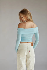 Remi Off The Shoulder Ribbed Knit Top