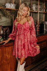 Sweet Enchantment Velvet Burnout Mini Dress