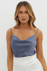Tamera Cowl Neck Cami Top Slate