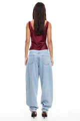 LIONESS Delilah Top Burgundy