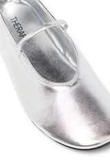 THERAPY Moncherri Ballet Flat Silver Smooth