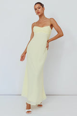 Nerida Twist Back Maxi Dress Lemon
