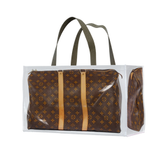 GroceryBags TITA ELVIE duffle GroceryBag, brown canvas, large