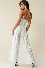 Palm Springs Lace Jumpsuit White