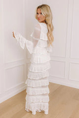 Sweet Whispers Lace Tiered Maxi Dress