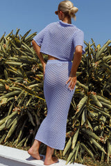 Summer Sunset Crochet Maxi Skirt Lavender