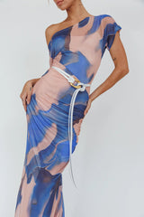 Lyan Gold Buckle Belt White