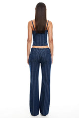 LIONESS Charismatic Denim Corset Navy