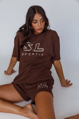 On Track SL Logo Shorts Chocolate