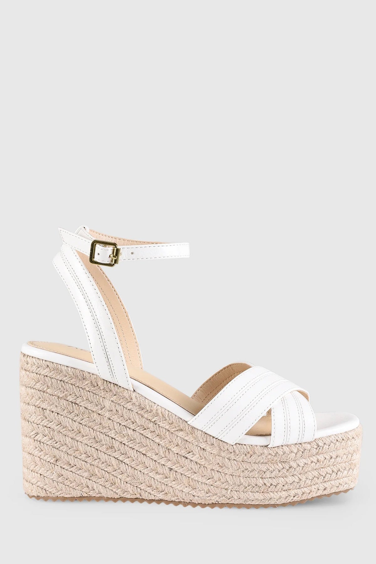 VERALi Callie Rope Wedges White Softee