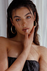 Hailey Large Hoop Earrings Gold