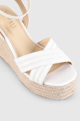 VERALi Callie Rope Wedges White Softee
