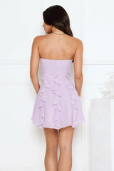 Imagine It Strapless Mini Dress Lilac