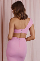Mood For Love Twisted Bust Crop Top Hot Pink