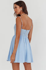 Lovers High Bustier Mini Dress Powder Blue