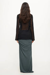 LIONESS Barely There Tie Top Onyx