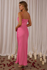In A Daze Gathered Bust Maxi Dress Hot Pink