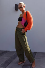 Starting Line Low Rise Wide Leg Pants Olive