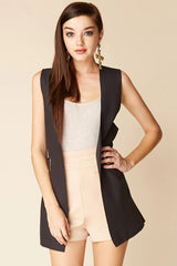 Tara Casual Vest Black