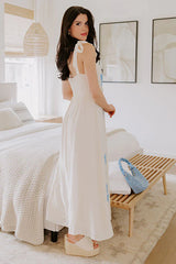 Antigua Afternoon Floral Embroidered Midi Dress