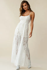 Palm Springs Lace Jumpsuit White