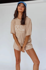 On Track SL Logo T-Shirt Camel