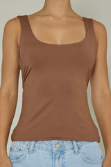 Tate Backless Top Chocolate