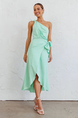 Island Time One-Shoulder Midi Dress Mint