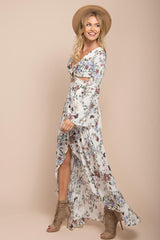 Havana High Slit Maxi Dress White