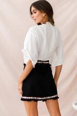 Inca Embellished Skirt Black