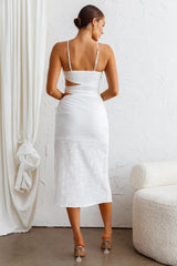 Virgin Islands Cut-Out Midi Dress White